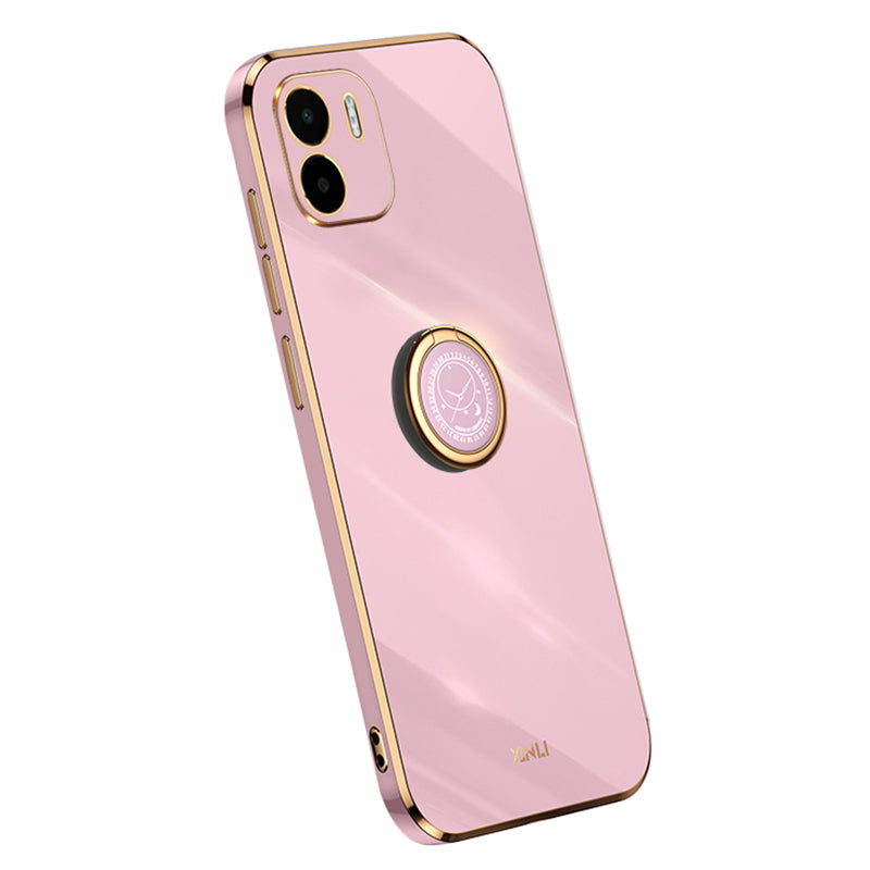 XINLI Kickstand Phone Case for Xiaomi Redmi A1 4G A2 4G Electroplating Golden Edge TPU Phone Cover with Ring Holder XINLI Kickstand Phone Case for Xiaomi Redmi A1 4G A2 4G Electroplating Golden Edge TPU Phone Cover with Ring Holder
